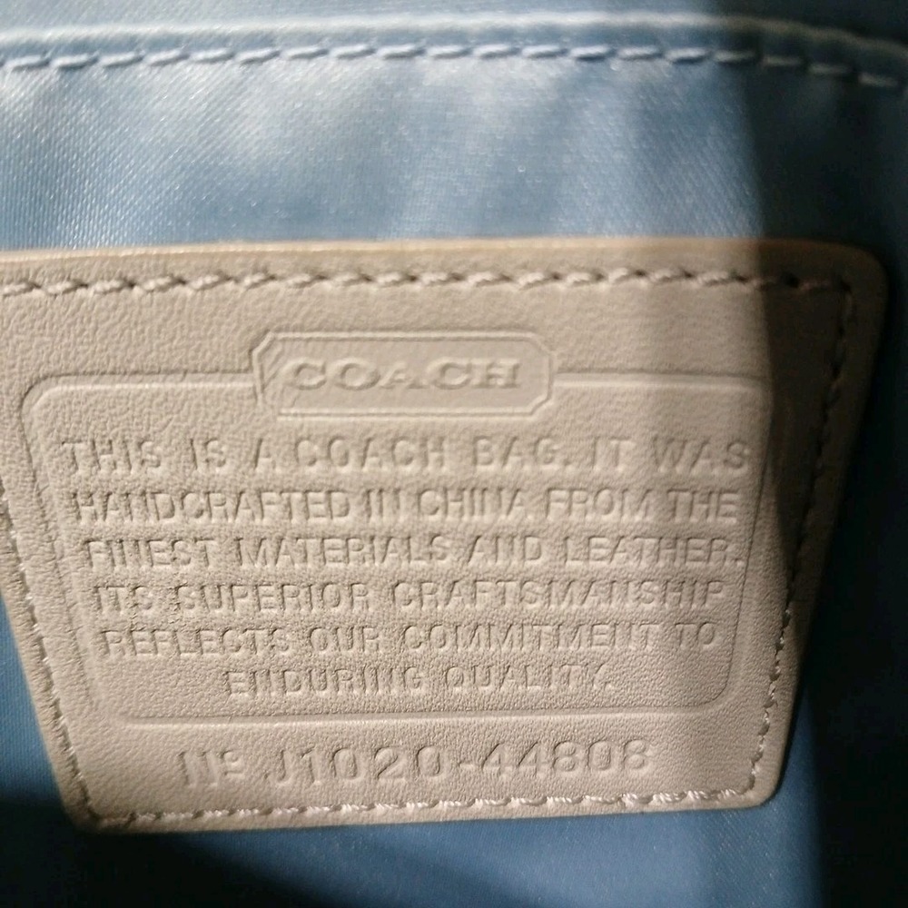 Coach Collette Gray Leather Slim Crossbody Bag Purse Satchel C Logo #44808 2011 - Picture 10 of 12